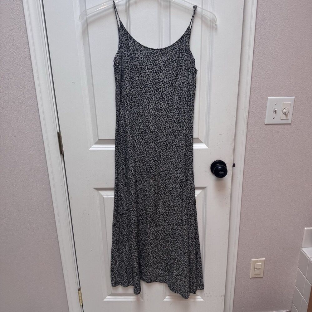 Vintage Spoiled Girls Whimsigoth 90’s Long Black Floral Dress Size 5 Made In USA